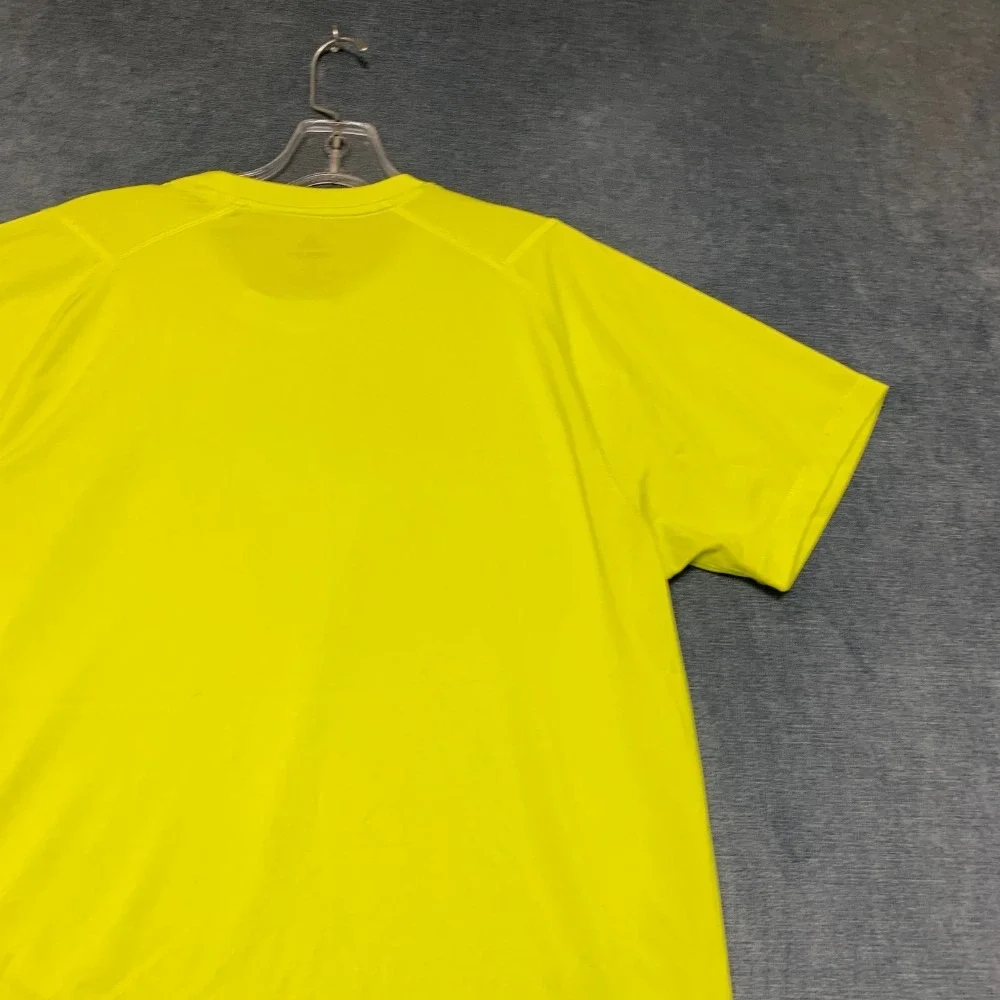 Adidas Freelift Primegreen T-Shirt Mens Medium Fluorescent Yellow Raglan Sleeve